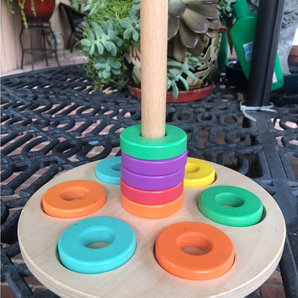 Lovevery Flexible Wooden Stacker From The Babbler Kit (Months 13-15)